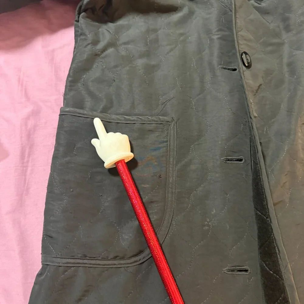 Maralyce Ferree Scarborough, Maine black button-down textured coat size small - Picture 9 of 10